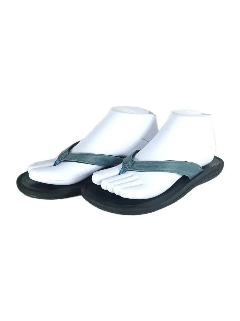 Olukai Women's Ohana US7? Blue Slip On Flat Thong Flip Flop Sandals